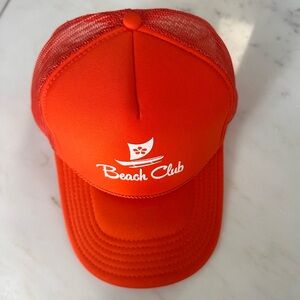 NEW Orange Trucker Hat Beach Club